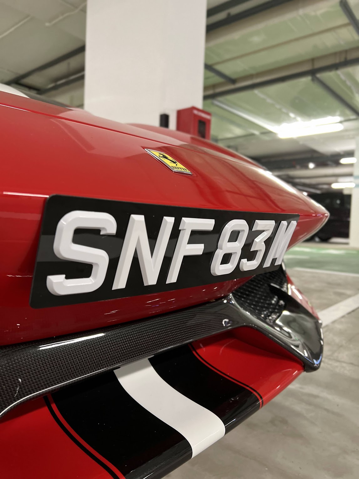 3D Gloss White Number Plate  [LTA COMPLIANT]