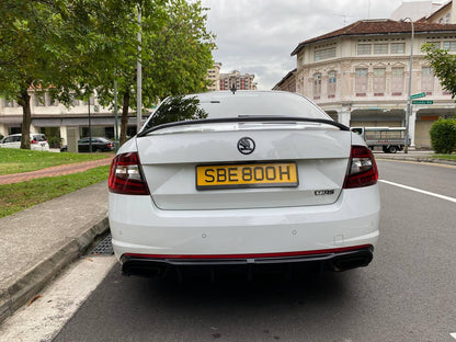 Embossed Number Plate White/Yellow [LTA COMPLIANT]