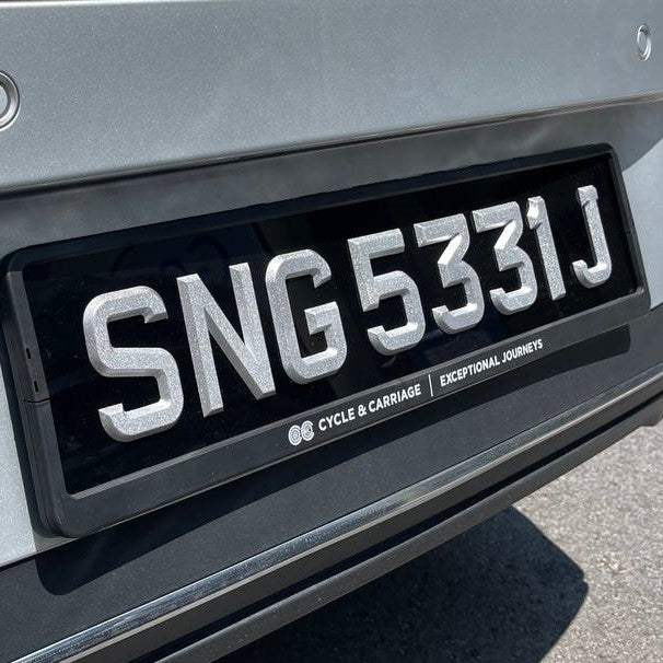 3D Metallic Silver Number Plate  [LTA COMPLIANT]