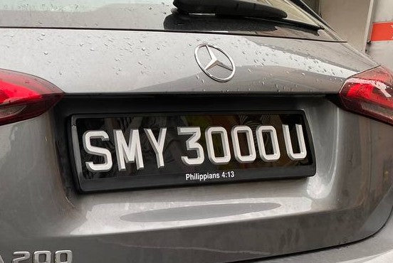 3D Metallic Silver Number Plate  [LTA COMPLIANT]