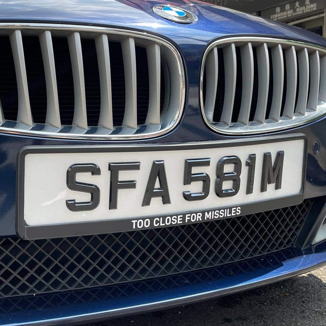 3D Black Reflective White/Yellow Number Plate [LTA COMPLIANT]