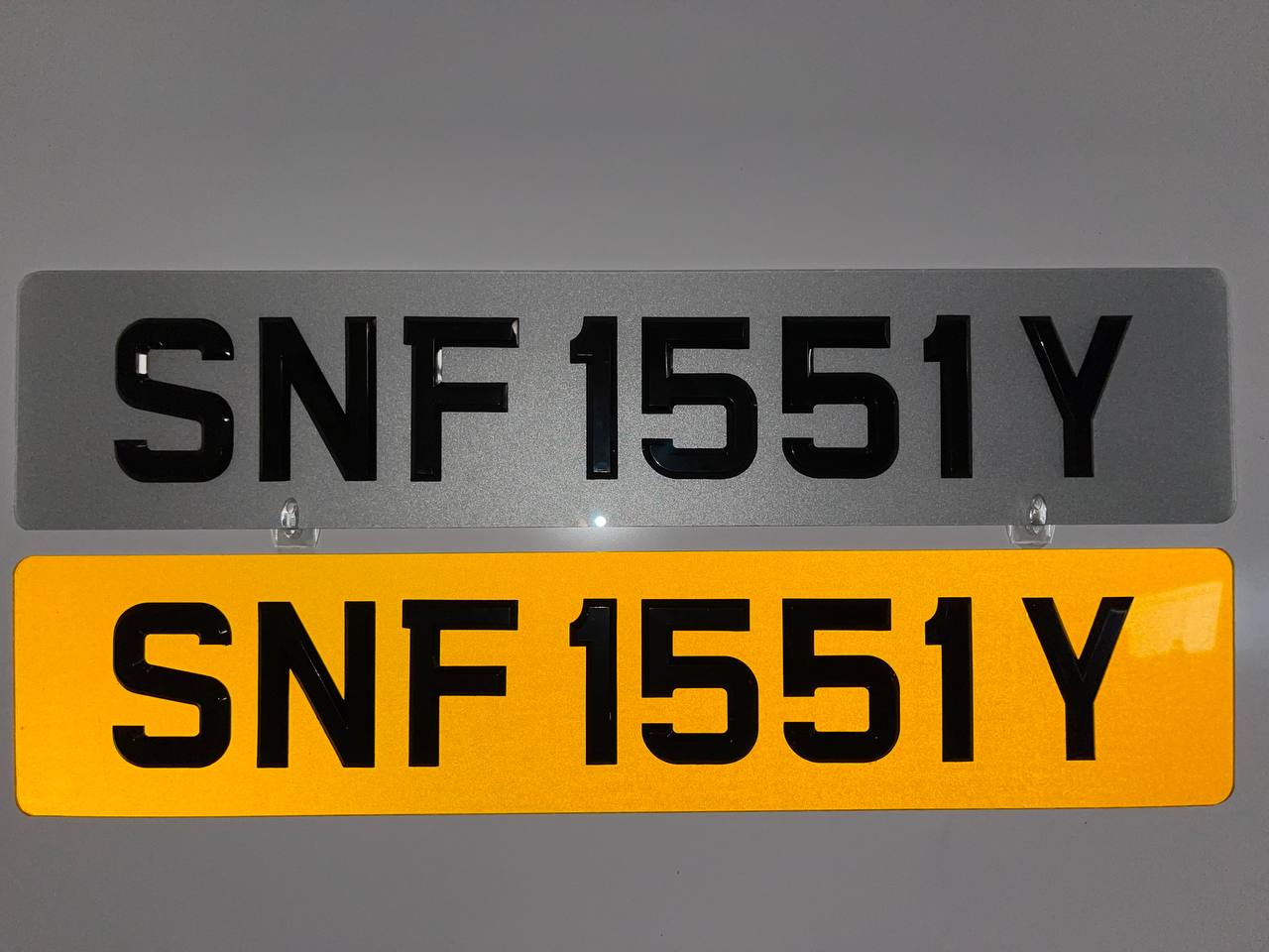 3D Black Reflective White/Yellow Number Plate [LTA COMPLIANT]