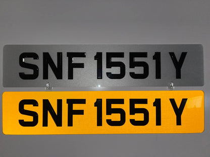 3D Black Reflective White/Yellow Number Plate [LTA COMPLIANT]