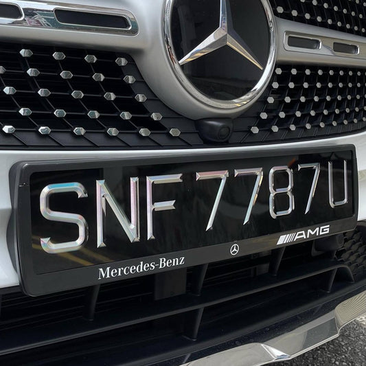 Laser Cut Number Plate - Rainbow Chrome [LTA NON-COMPLIANT]
